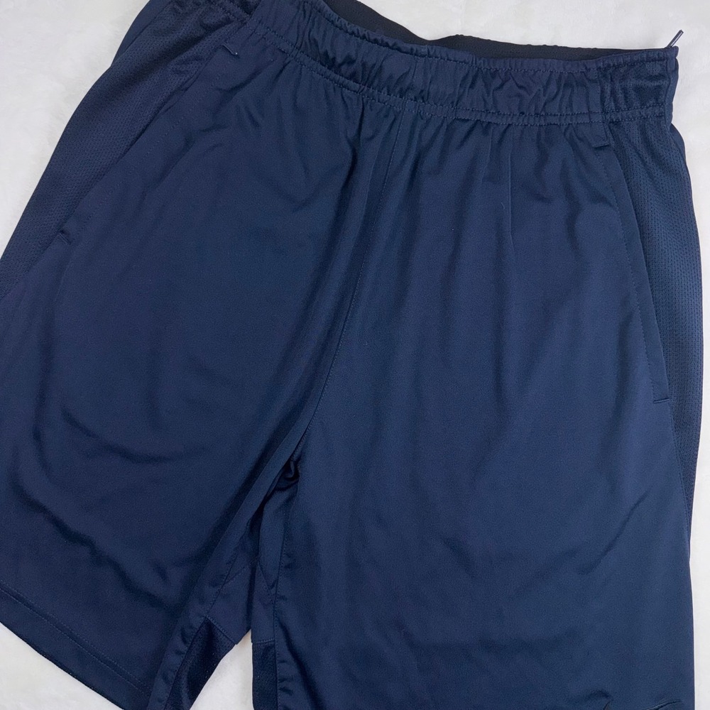 Nike‎ Dri-FIT Shorts Men Medium Navy Blue Athletic Mesh Pockets Training